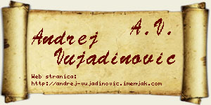 Andrej Vujadinović vizit kartica